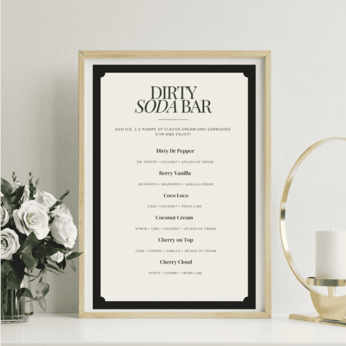 Dirty Soda Bar Printable